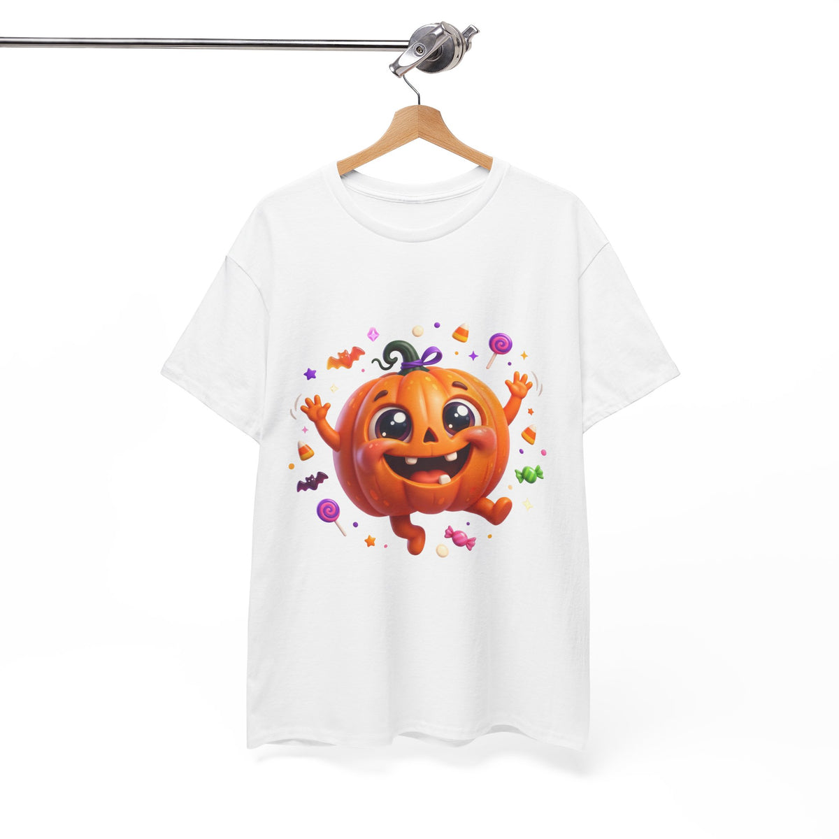 Halloween Pumpkin T‑Shirt — Happy Jack-O'-Lantern Candy Graphic Tee