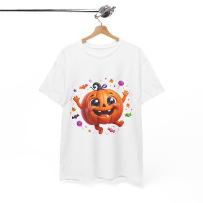 Halloween Pumpkin T‑Shirt — Happy Jack-O'-Lantern Candy Graphic Tee