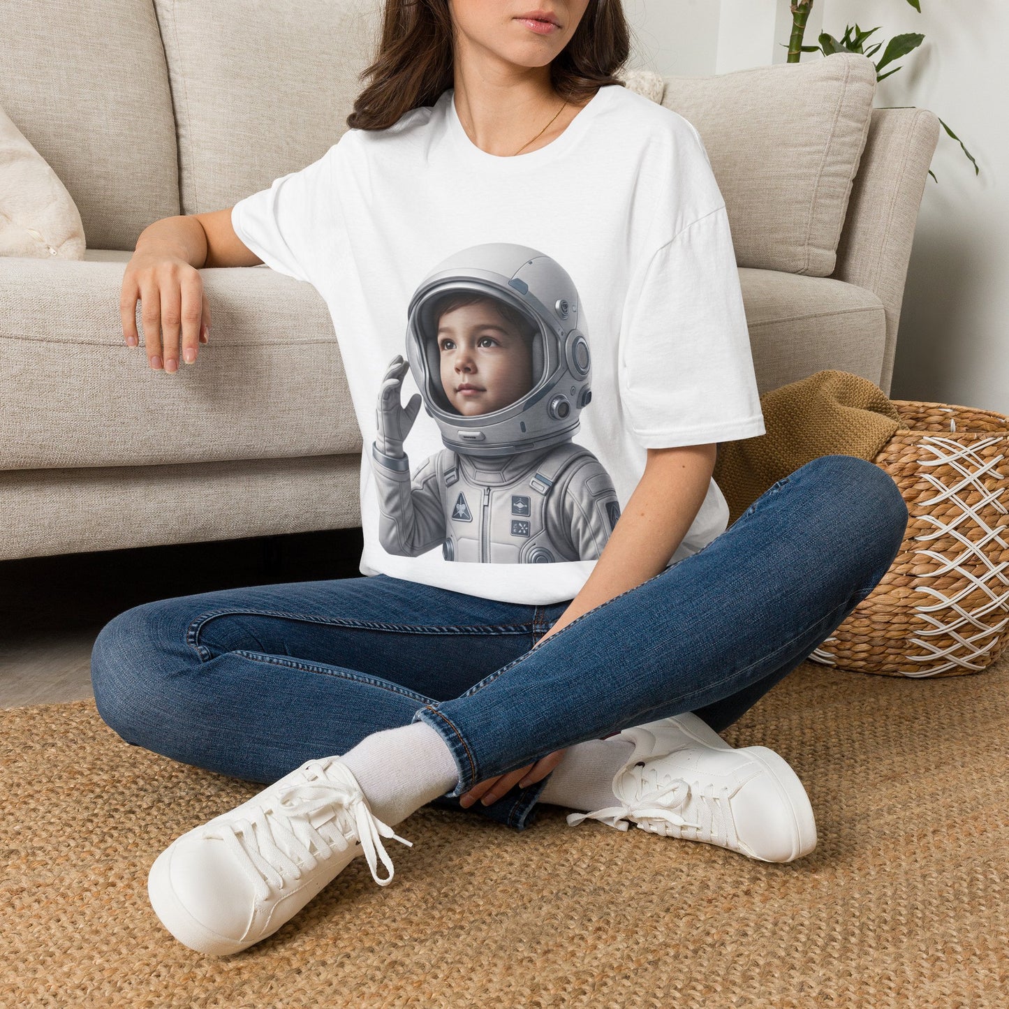 Astronaut Kid T-Shirt — Cute Space Helmet Graphic Tee for Space Lovers