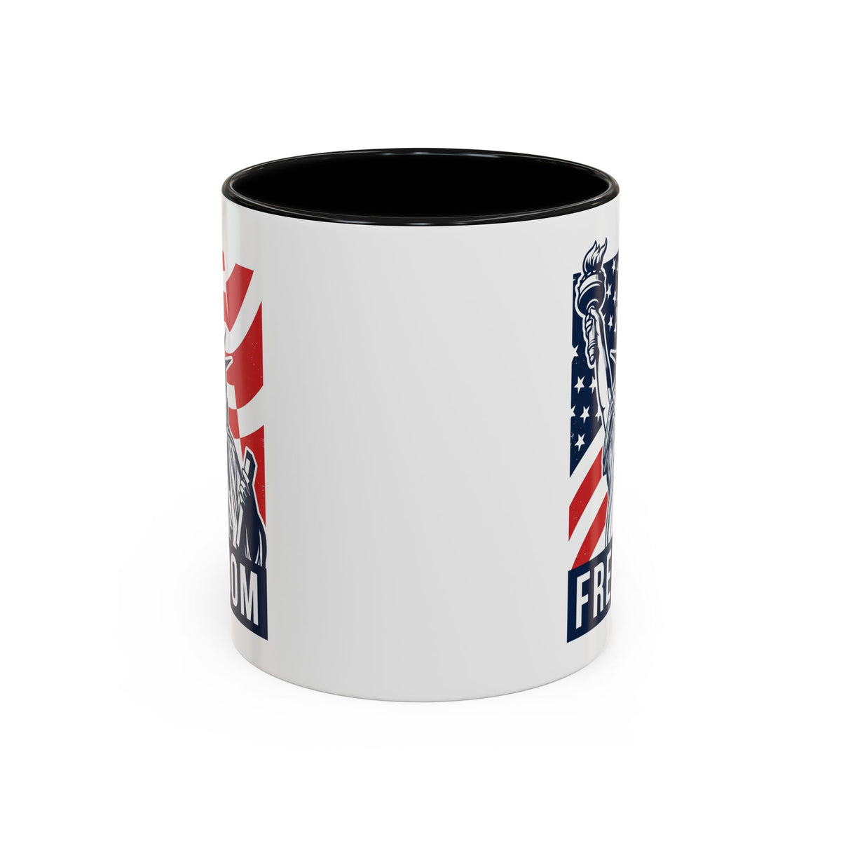 Freedom Statue Accent Coffee Mug — Patriotic Liberty 11/15oz