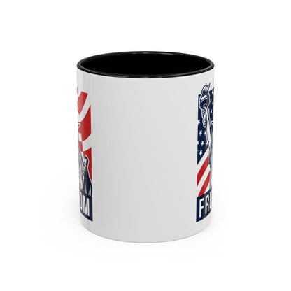 Freedom Statue Accent Coffee Mug — Patriotic Liberty 11/15oz