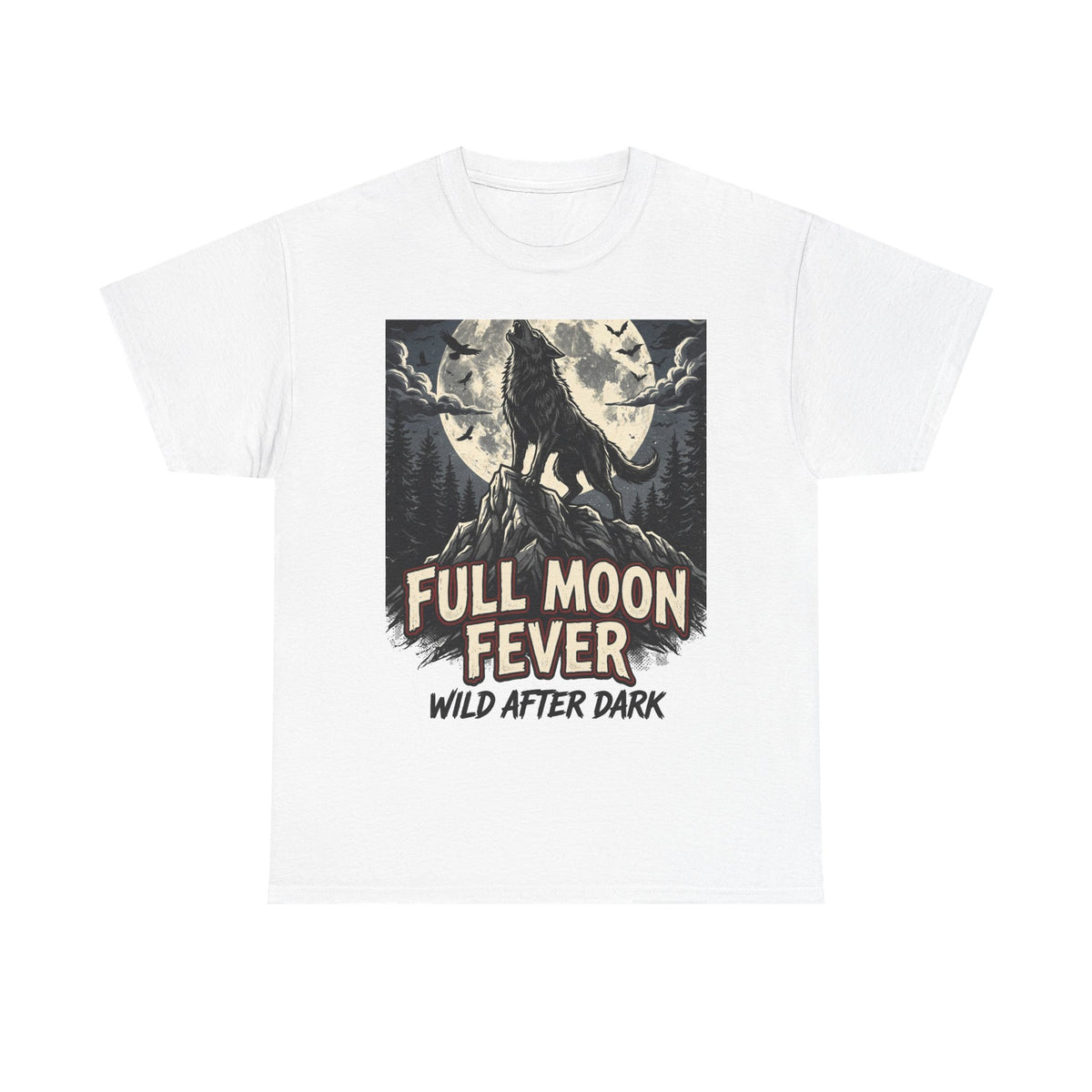 Full Moon Fever Wolf T-Shirt — 'Wild After Dark' Graphic Tee