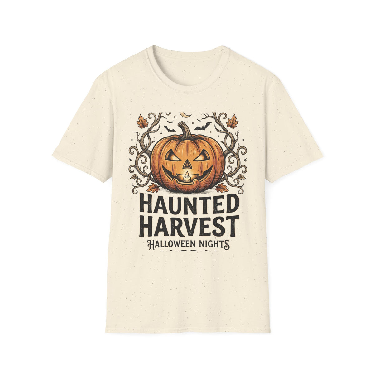 Halloween Pumpkin T-Shirt — Haunted Harvest "Halloween Nights" Graphic Tee