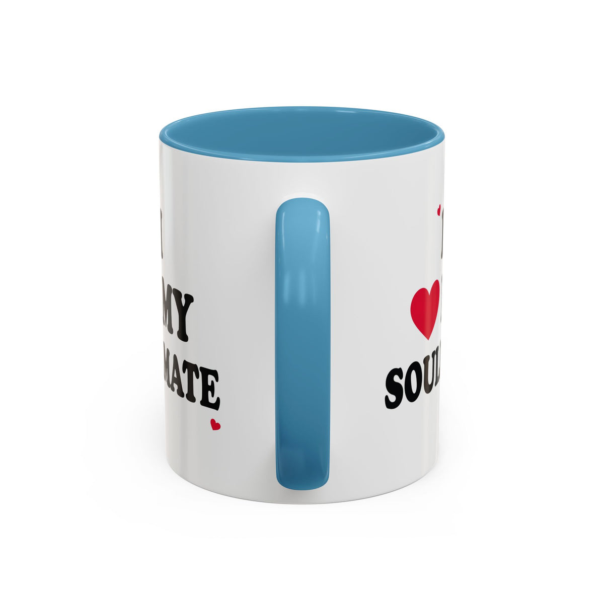 I Love My Soulmate Accent Coffee Mug