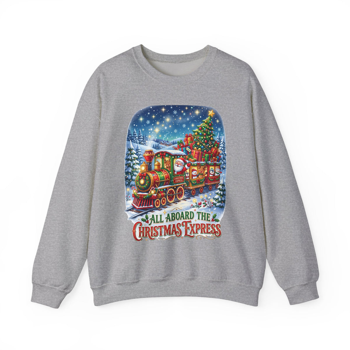 Christmas Express Crewneck Sweatshirt — All Aboard the Christmas Express Holiday Sweatshirt