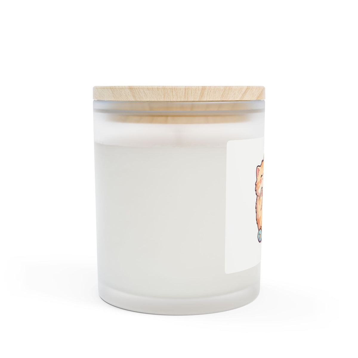 Cat Nap Frosted Glass Candle — 11oz Cozy Kitty Scented Candle