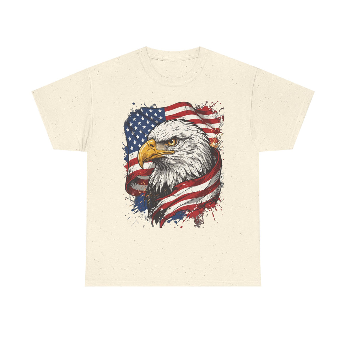 Patriotic Eagle T-Shirt — American Flag Bald Eagle Tee for 4th of July