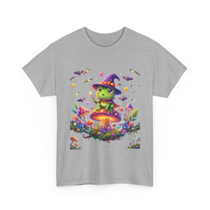 Cute Witch Frog T‑Shirt — Magical Mushroom Halloween Tee