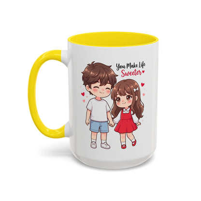 You Make Life Sweeter Couple Coffee Mug