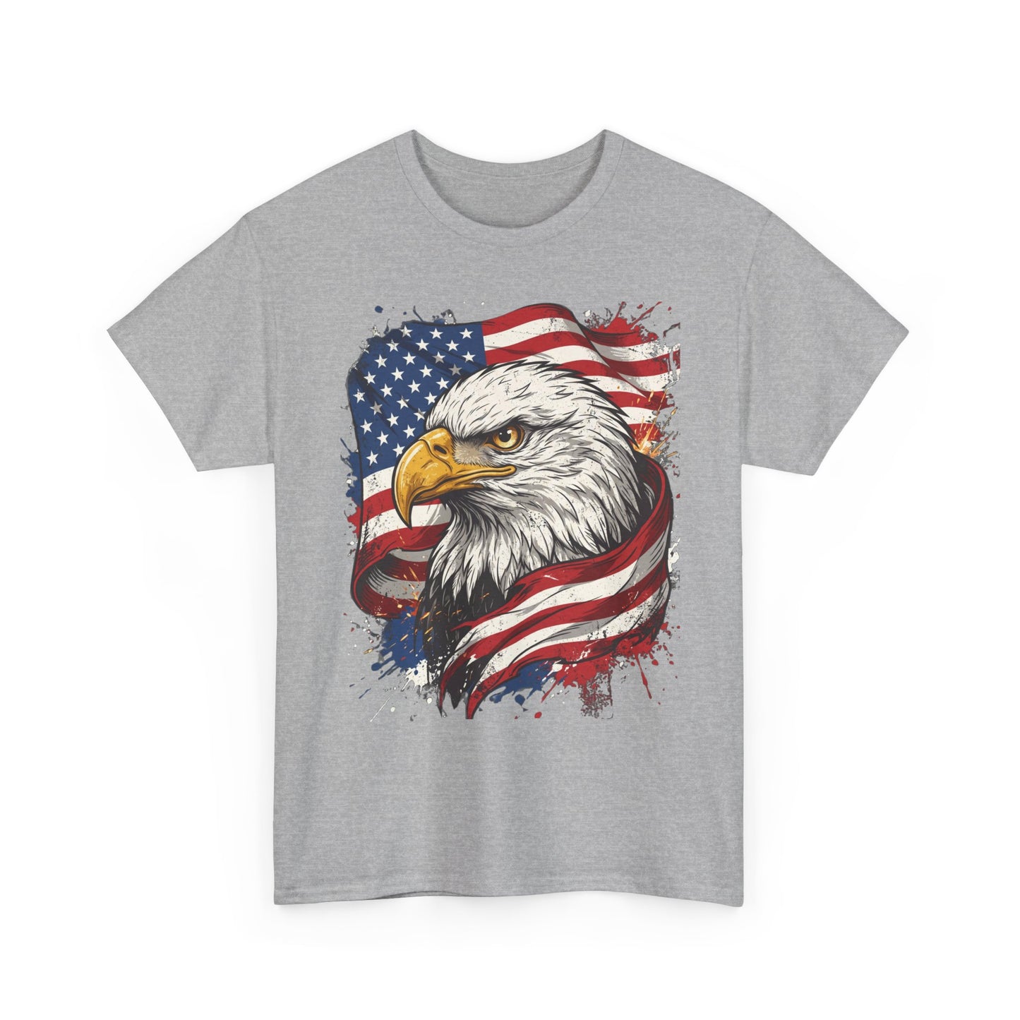 Patriotic Eagle T-Shirt — American Flag Bald Eagle Tee for 4th of July