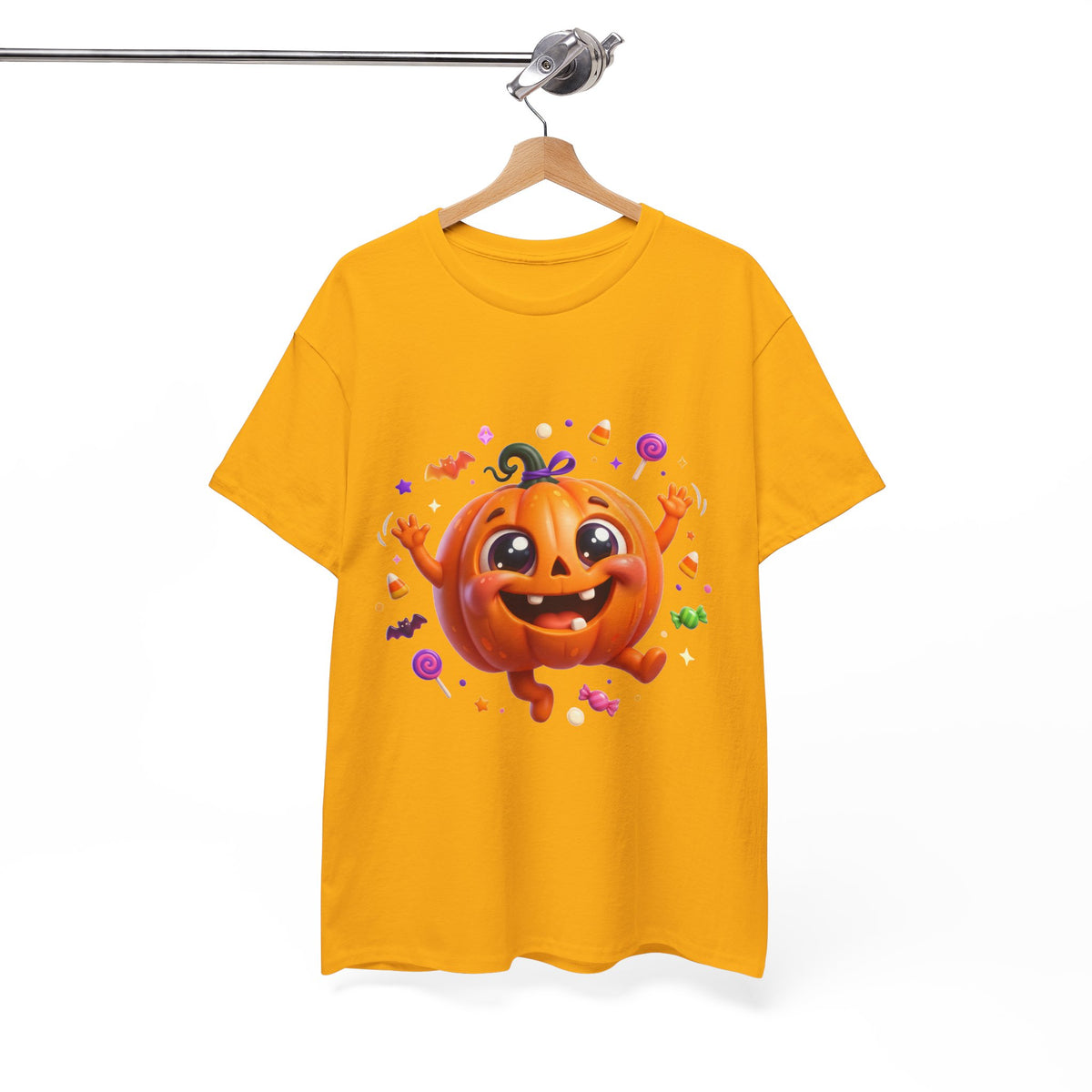 Halloween Pumpkin T‑Shirt — Happy Jack-O'-Lantern Candy Graphic Tee