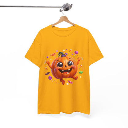 Halloween Pumpkin T‑Shirt — Happy Jack-O'-Lantern Candy Graphic Tee