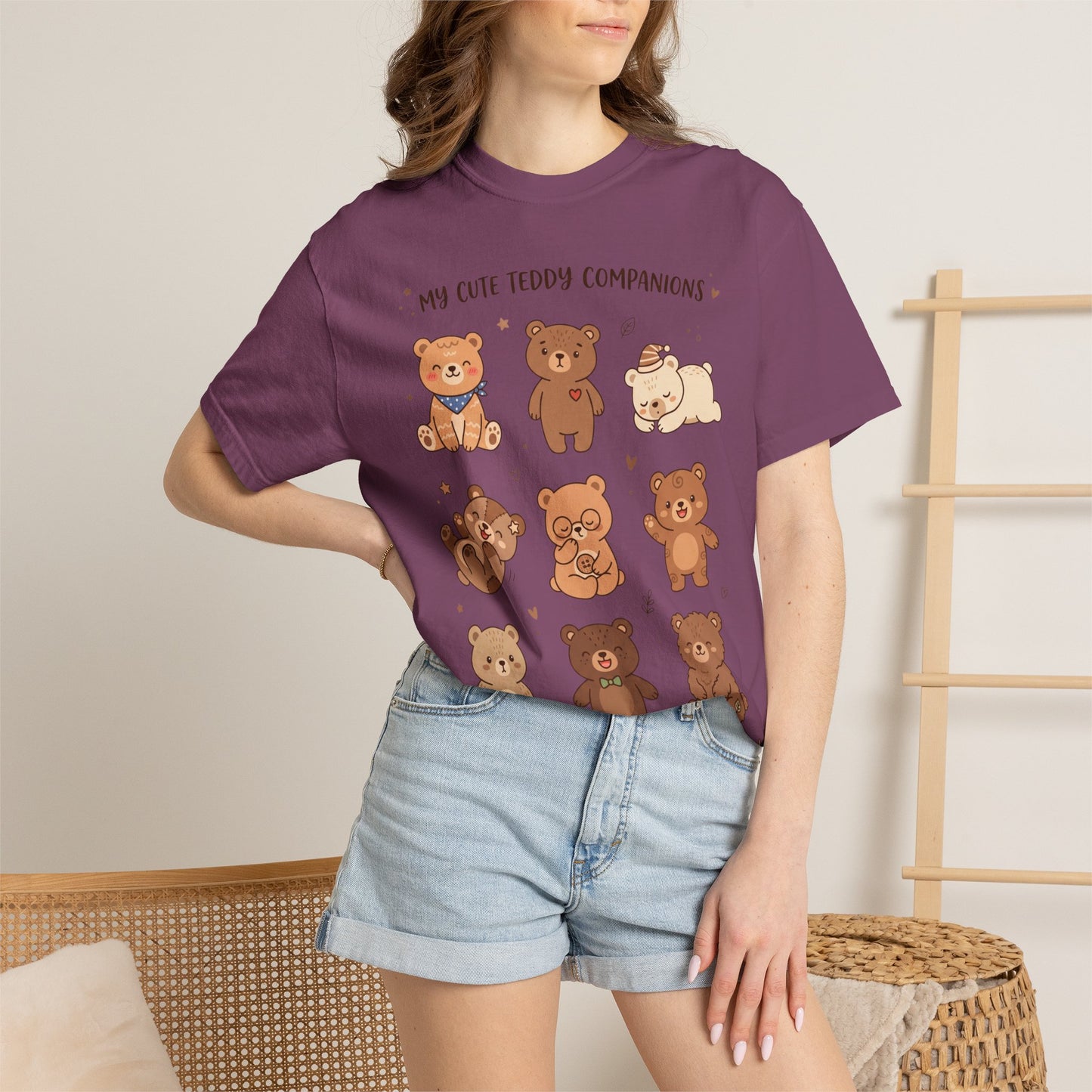 T-Shirt — Cute Teddy Companions Graphic Tee ("My Cute Teddy Companions — Little Warm & Cozy Friends")