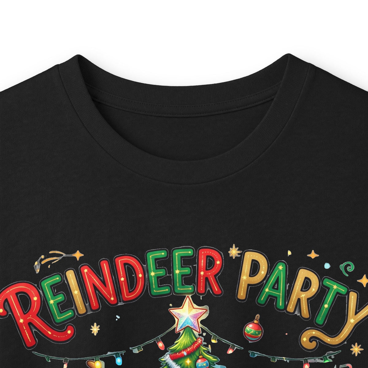 Reindeer Party Long Sleeve Tee — "All the Deer Friends Are Here" Christmas Shirt