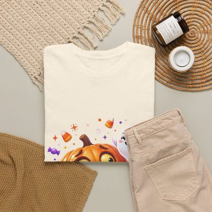 Halloween Pumpkin & Friendly Ghost T-Shirt