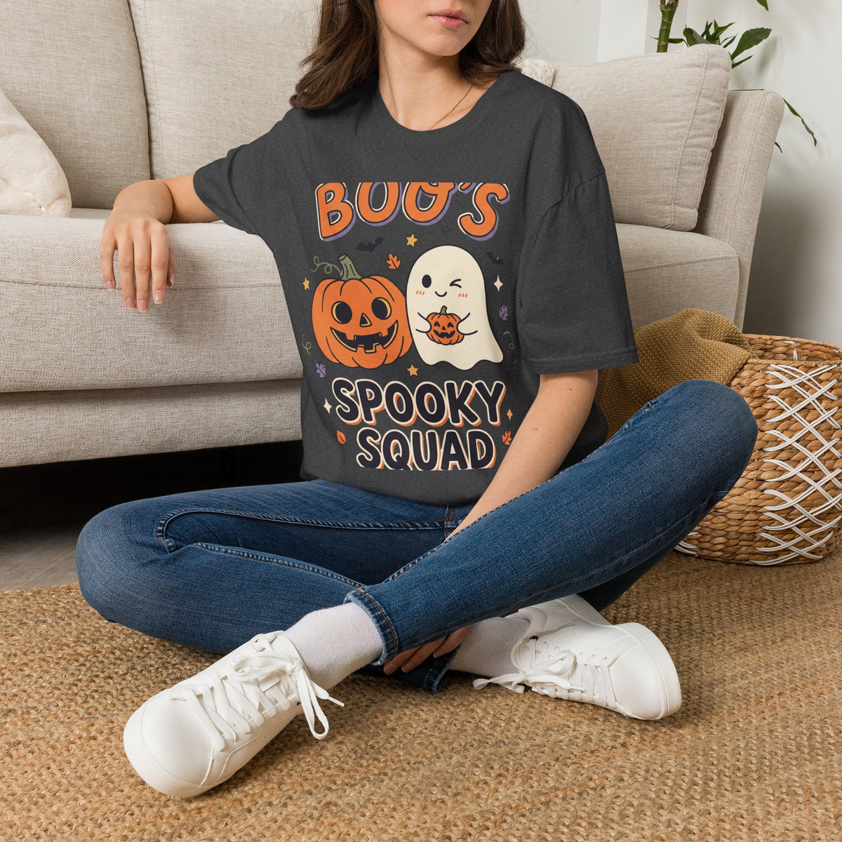 Halloween Ghost & Pumpkin T-Shirt — "Boo's Spooky Squad" Cute Halloween Tee
