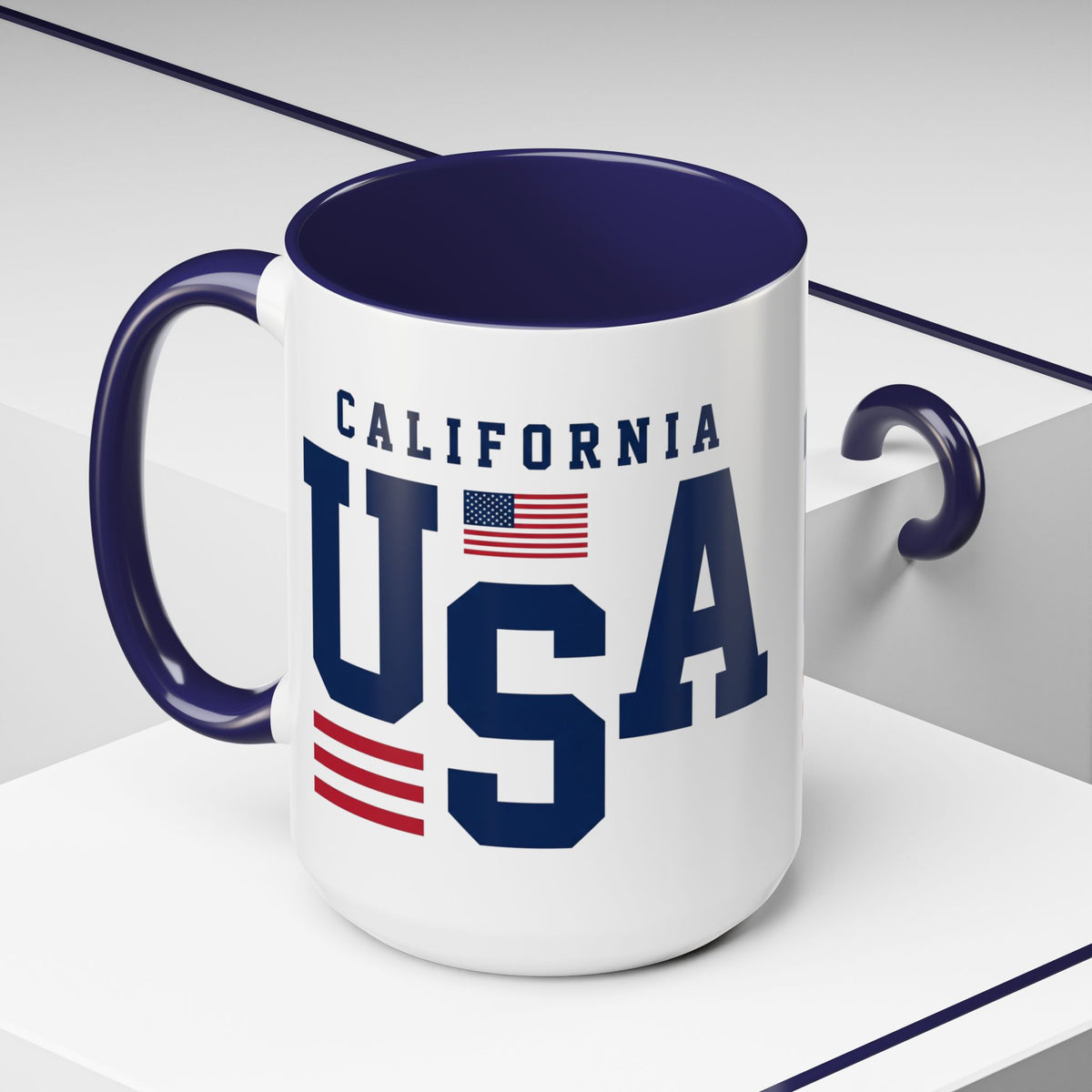 USA California Coffee Mug — Patriotic Accent 11/15oz