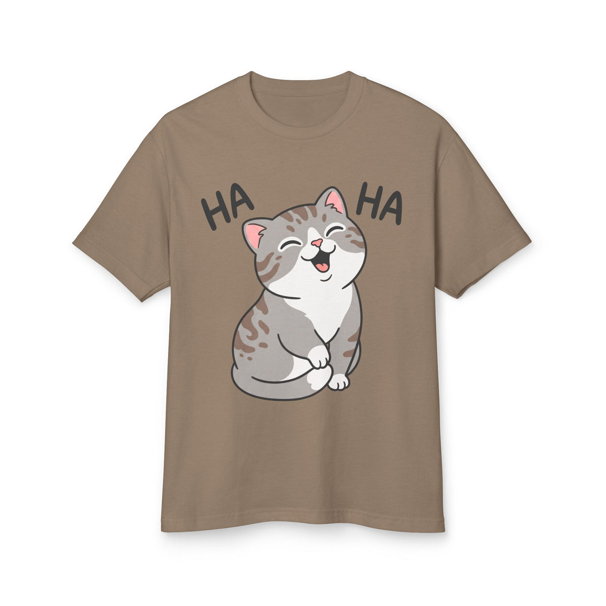 Laughing Cat T‑Shirt – Cute ‘HA HA’ Kitten Graphic Tee