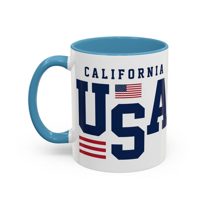 USA California Coffee Mug — Patriotic Accent 11/15oz