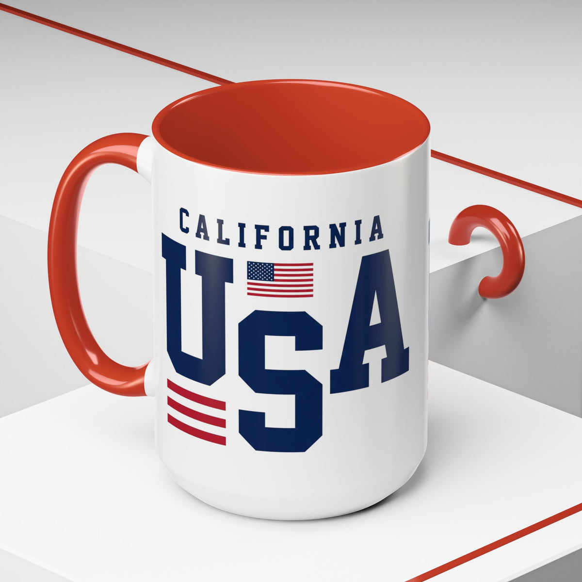 USA California Coffee Mug — Patriotic Accent 11/15oz