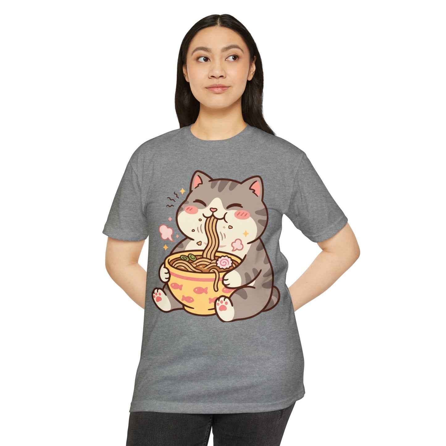 Cute Cat Eating Ramen T-Shirt