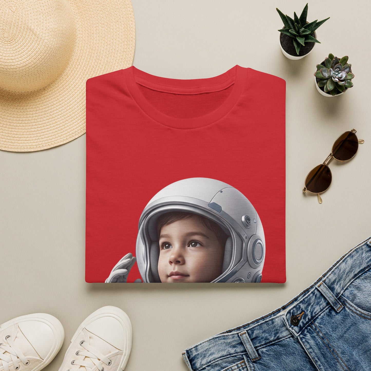Astronaut Kid T-Shirt — Cute Space Helmet Graphic Tee for Space Lovers