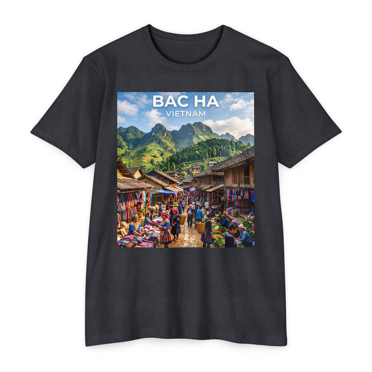 Bac Ha Vietnam Market Photo T-Shirt — Vietnamese Travel Souvenir Tee