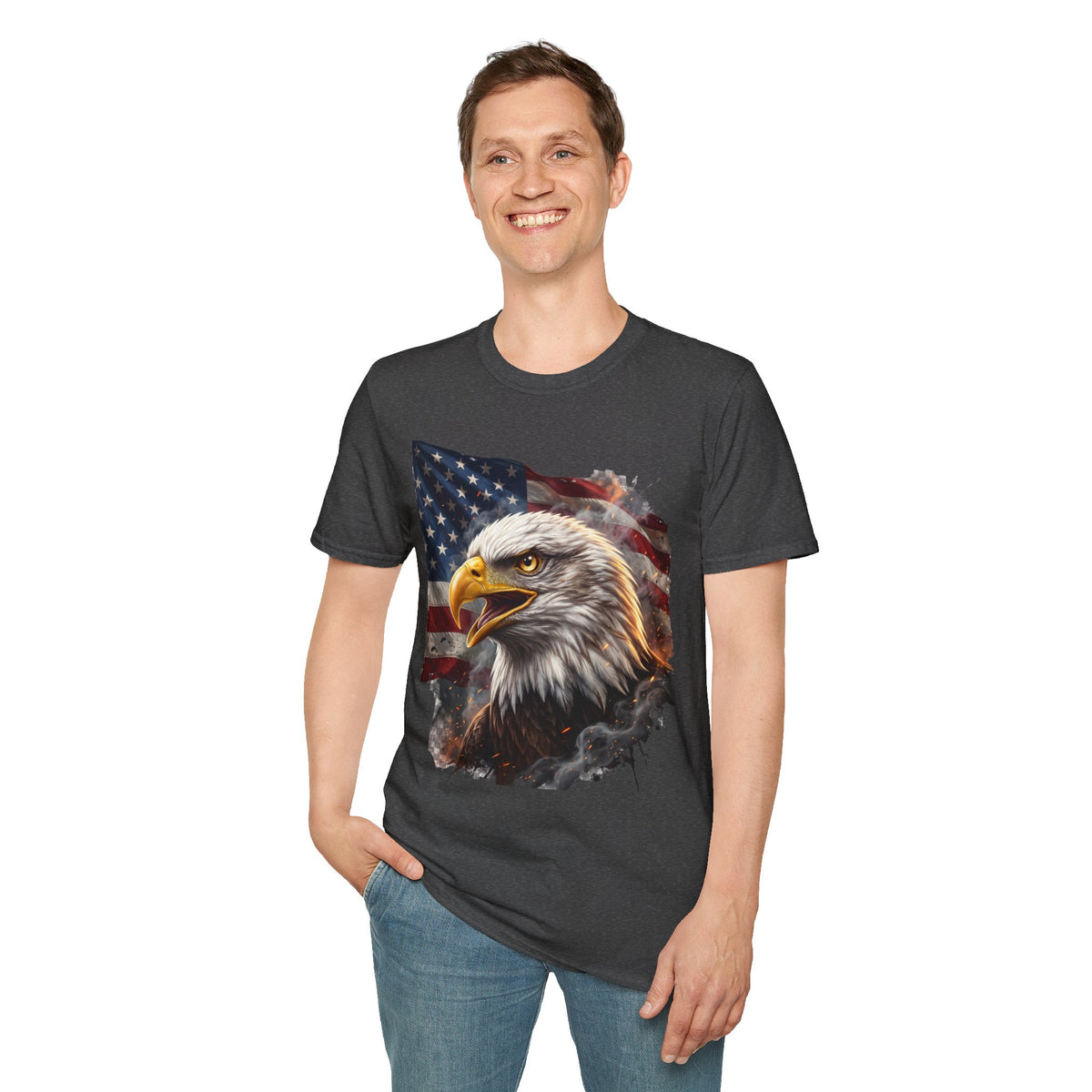 American Bald Eagle T-Shirt — Patriotic USA Flag Graphic Tee