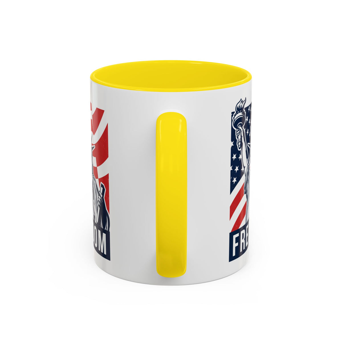 Freedom Statue Accent Coffee Mug — Patriotic Liberty 11/15oz