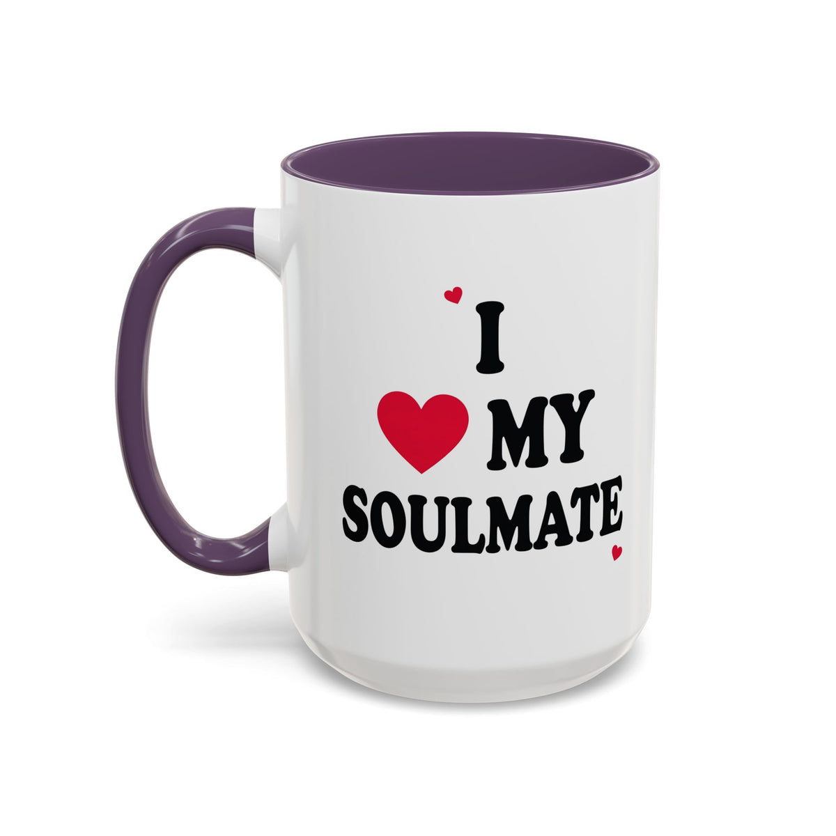 I Love My Soulmate Accent Coffee Mug