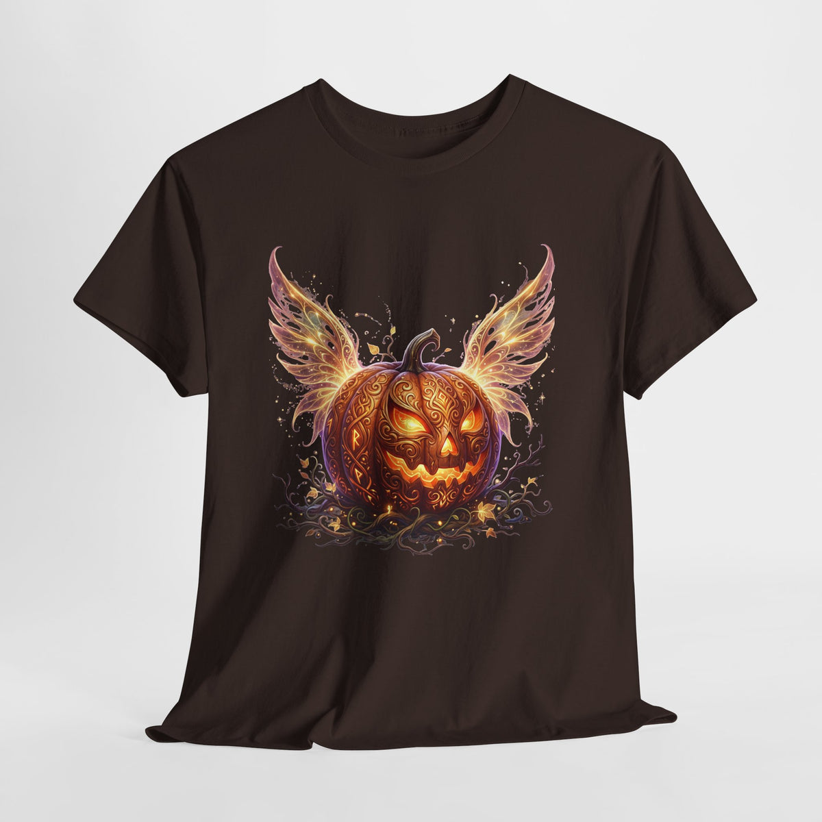 Halloween Pumpkin Tee — Winged Jack-O'-Lantern Graphic Shirt