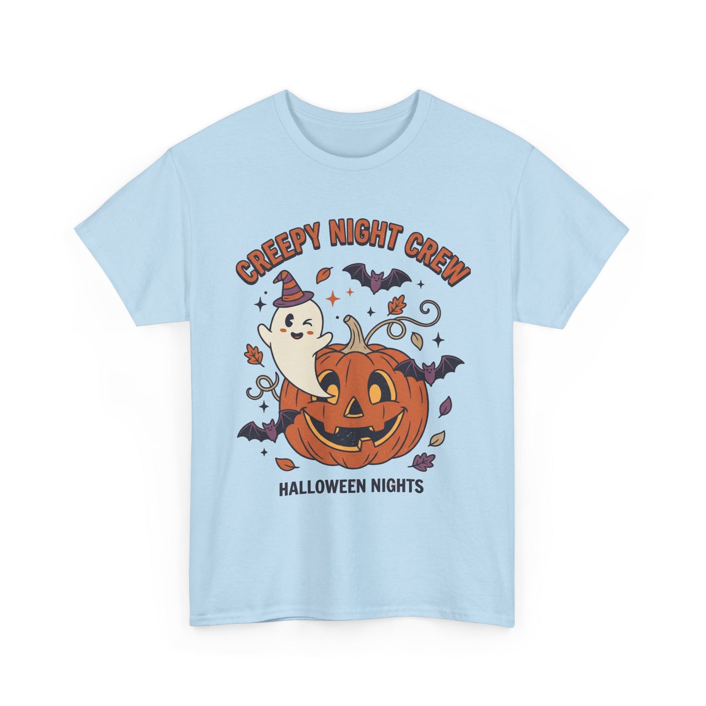 Halloween Nights T-Shirt — Creepy Night Crew Pumpkin & Ghost Tee