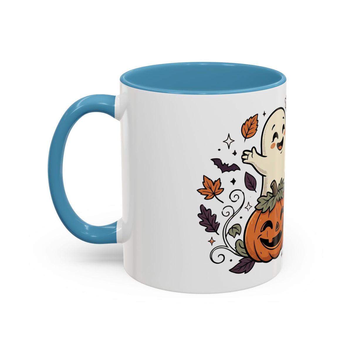 Halloween Ghosts & Pumpkins Coffee Mug — Cute Spooky Accent Mug (11/15oz)