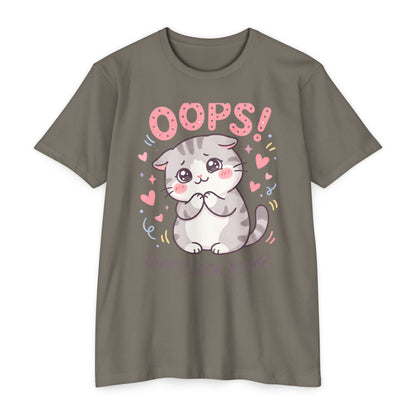 Oops! Cute Kitty Graphic T-Shirt — Adorable Cat Tee for Cat Lovers