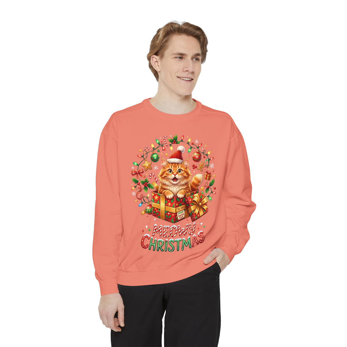 Meowy Christmas Cat Sweatshirt