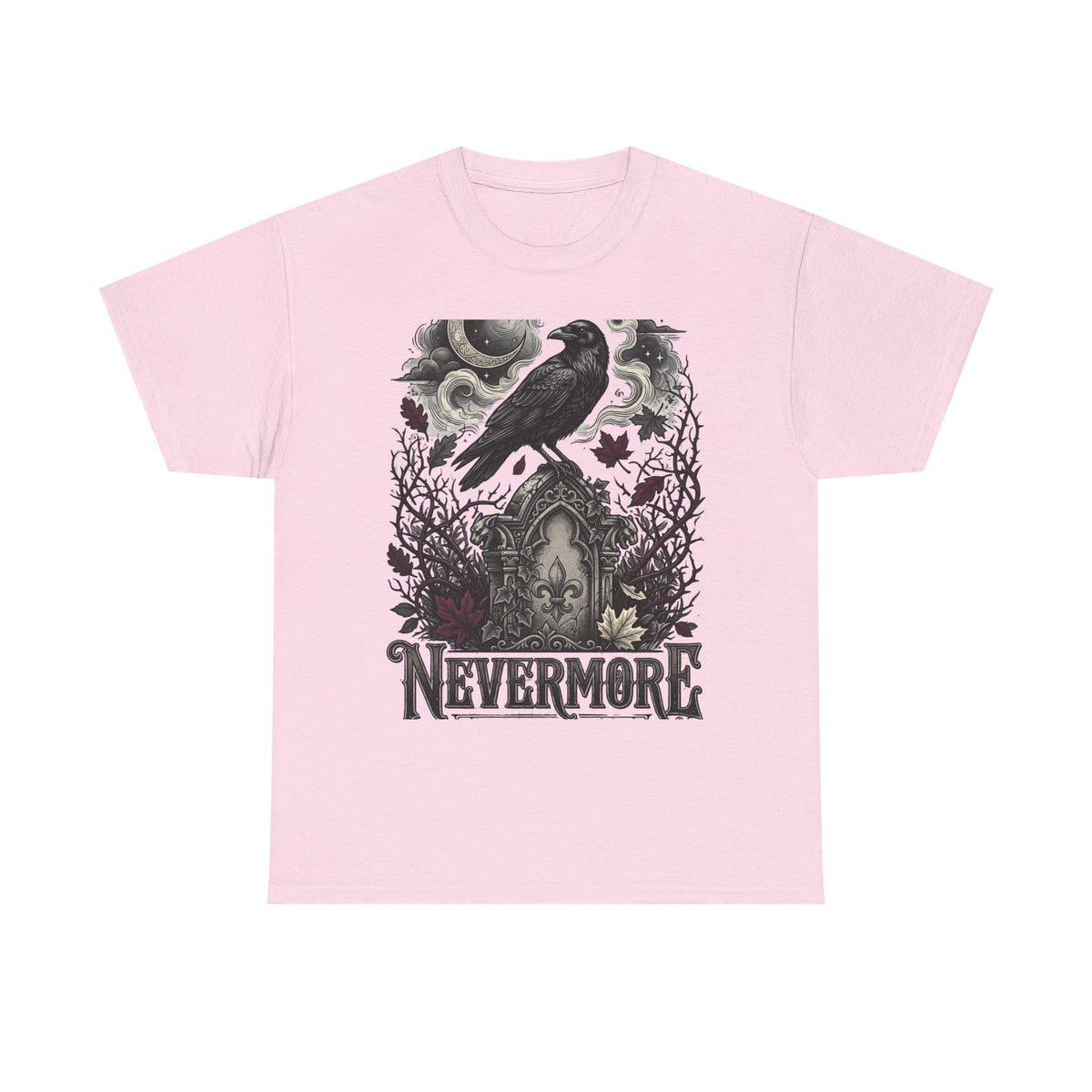 Nevermore Raven T-Shirt — Gothic Edgar Allan Poe Tribute Tee