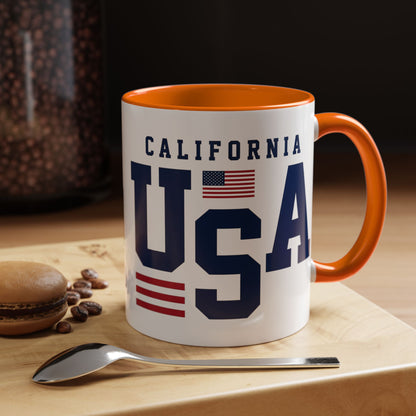 USA California Coffee Mug — Patriotic Accent 11/15oz