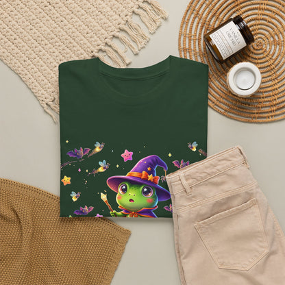 Cute Witch Frog T‑Shirt — Magical Mushroom Halloween Tee