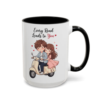 Every Road Leads to You Romantic Couple Coffee Mug