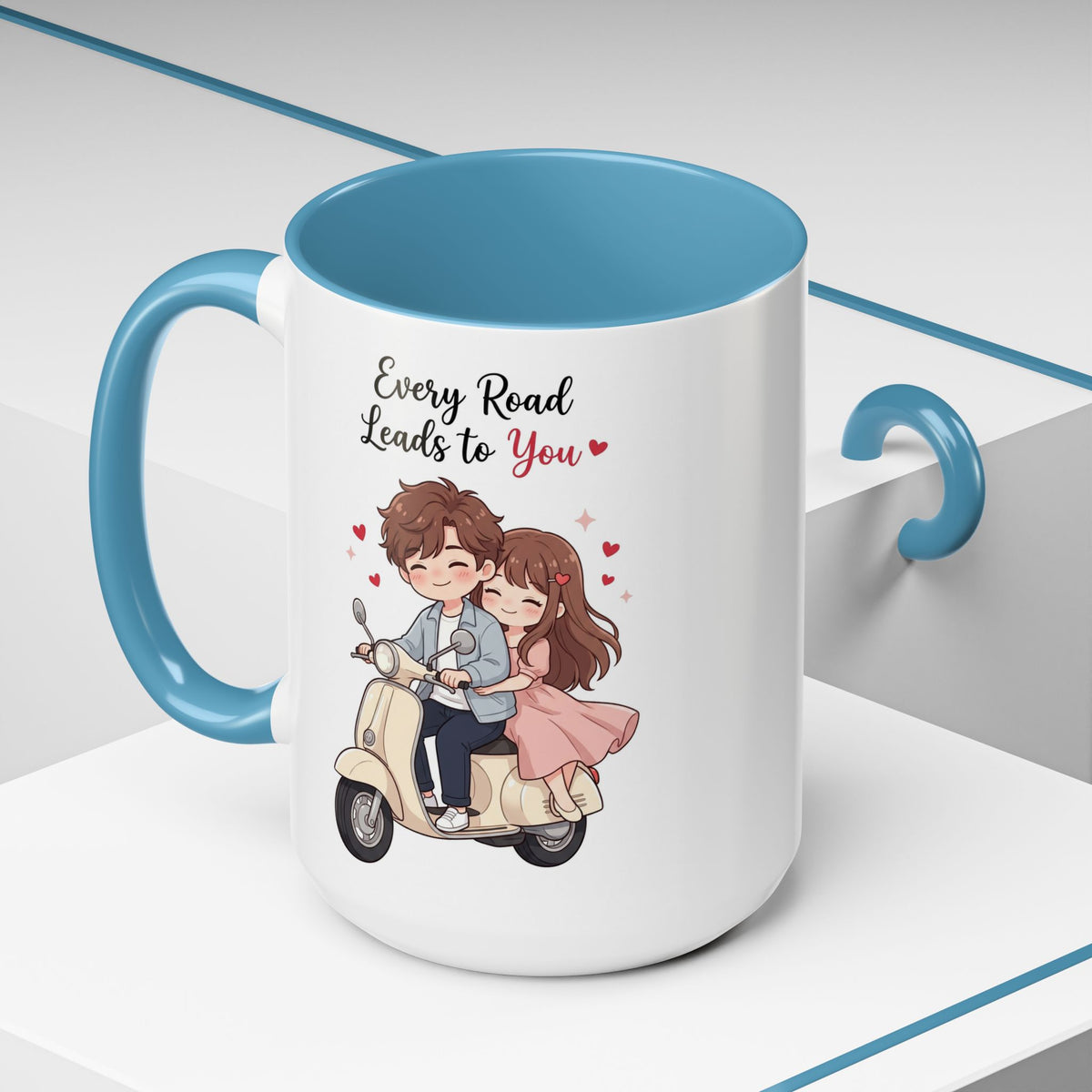 Every Road Leads to You Romantic Couple Coffee Mug
