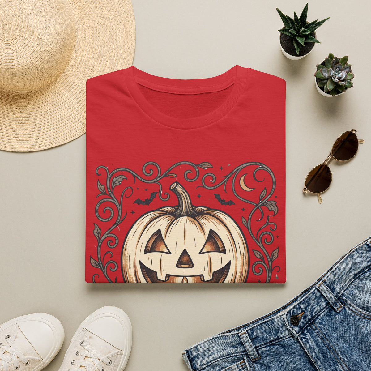 Halloween Pumpkin T-Shirt — "Haunted Harvest: Halloween Nights" Graphic Tee