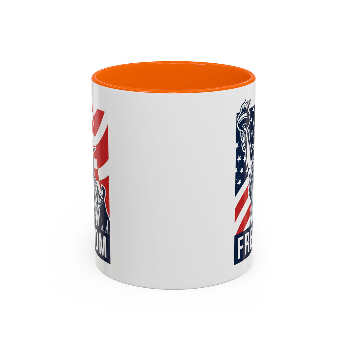 Freedom Statue Accent Coffee Mug — Patriotic Liberty 11/15oz
