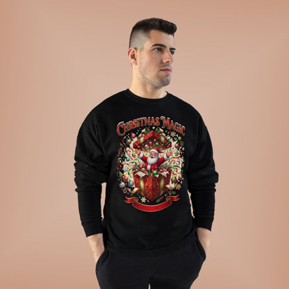 Christmas Magic Crewneck Sweatshirt — Santa Gift Box Holiday Pullover
