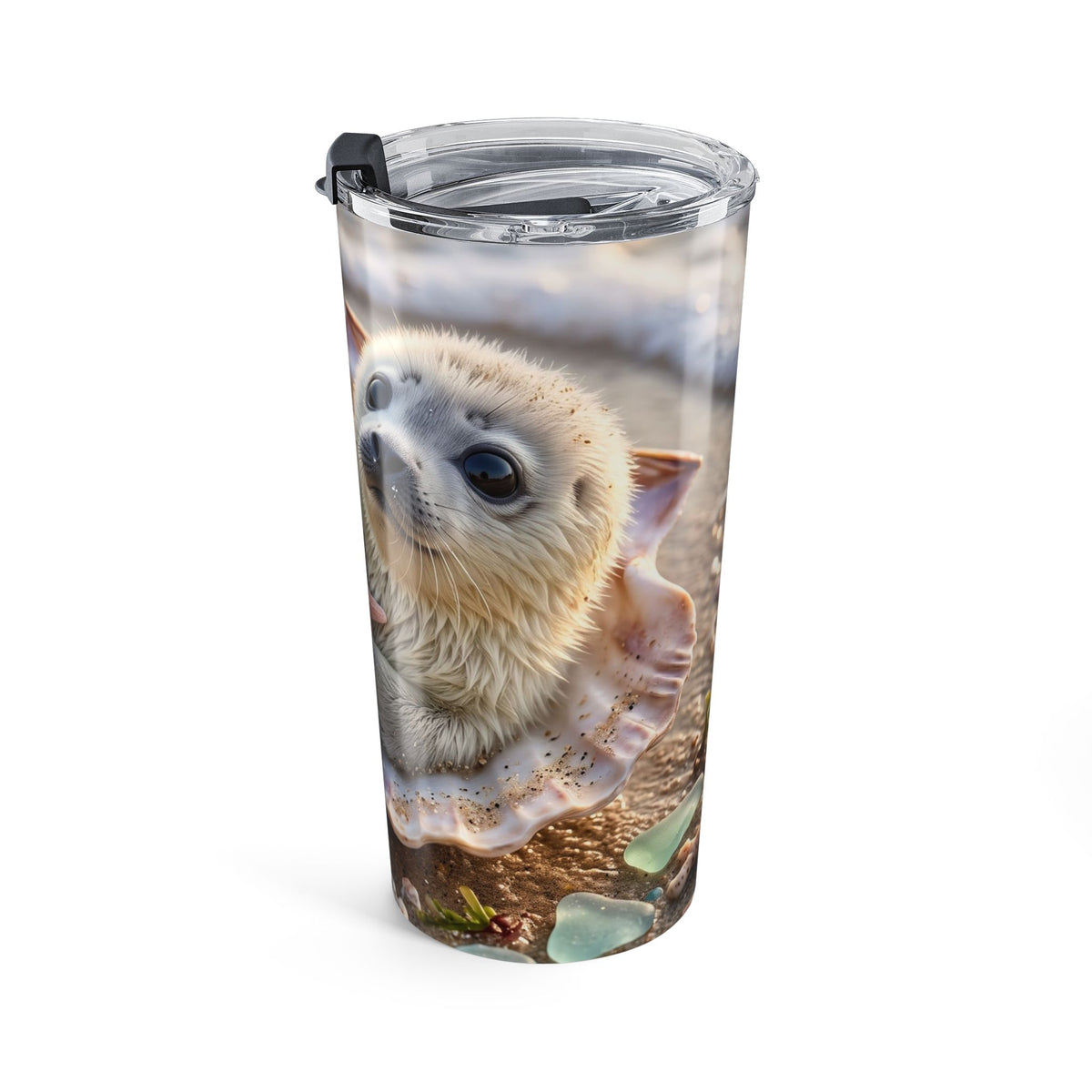 20oz Coastal Seashells and Starfish Beach Tumbler
