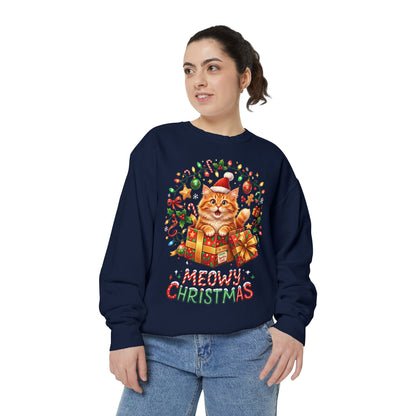 Meowy Christmas Cat Sweatshirt
