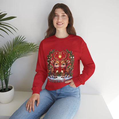 Reindeer In Love Sweatshirt – Cute Christmas Couple Deer Holiday Crewneck