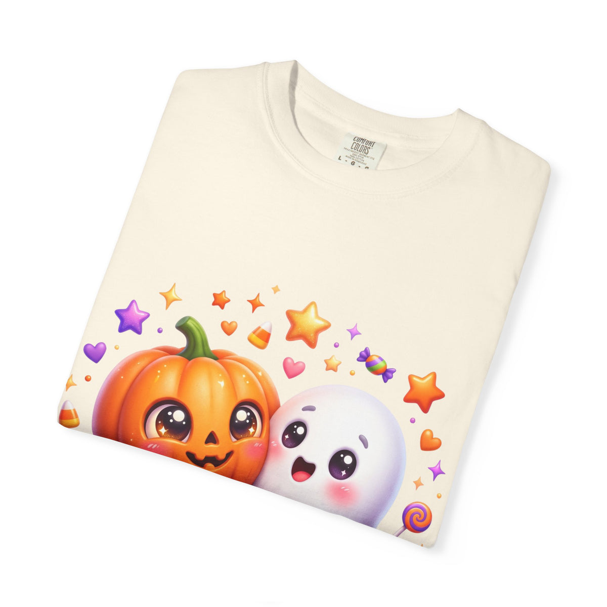 Halloween Pumpkin & Ghost T-Shirt — Cute Spooky Friends Graphic Tee