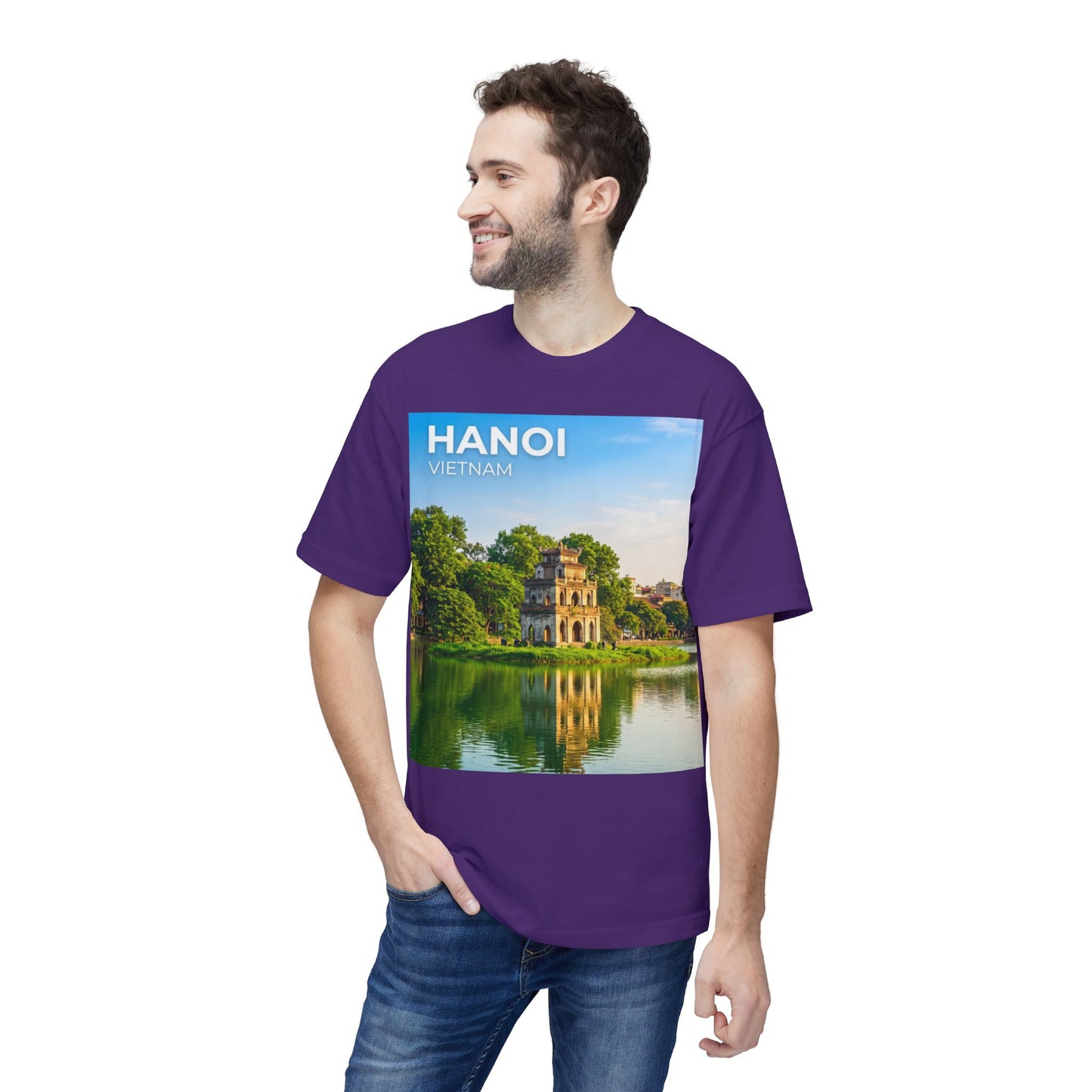 Hanoi Vietnam Travel T-Shirt – Hoan Kiem Lake Temple Photo Tee