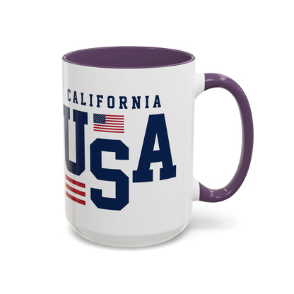 USA California Coffee Mug — Patriotic Accent 11/15oz