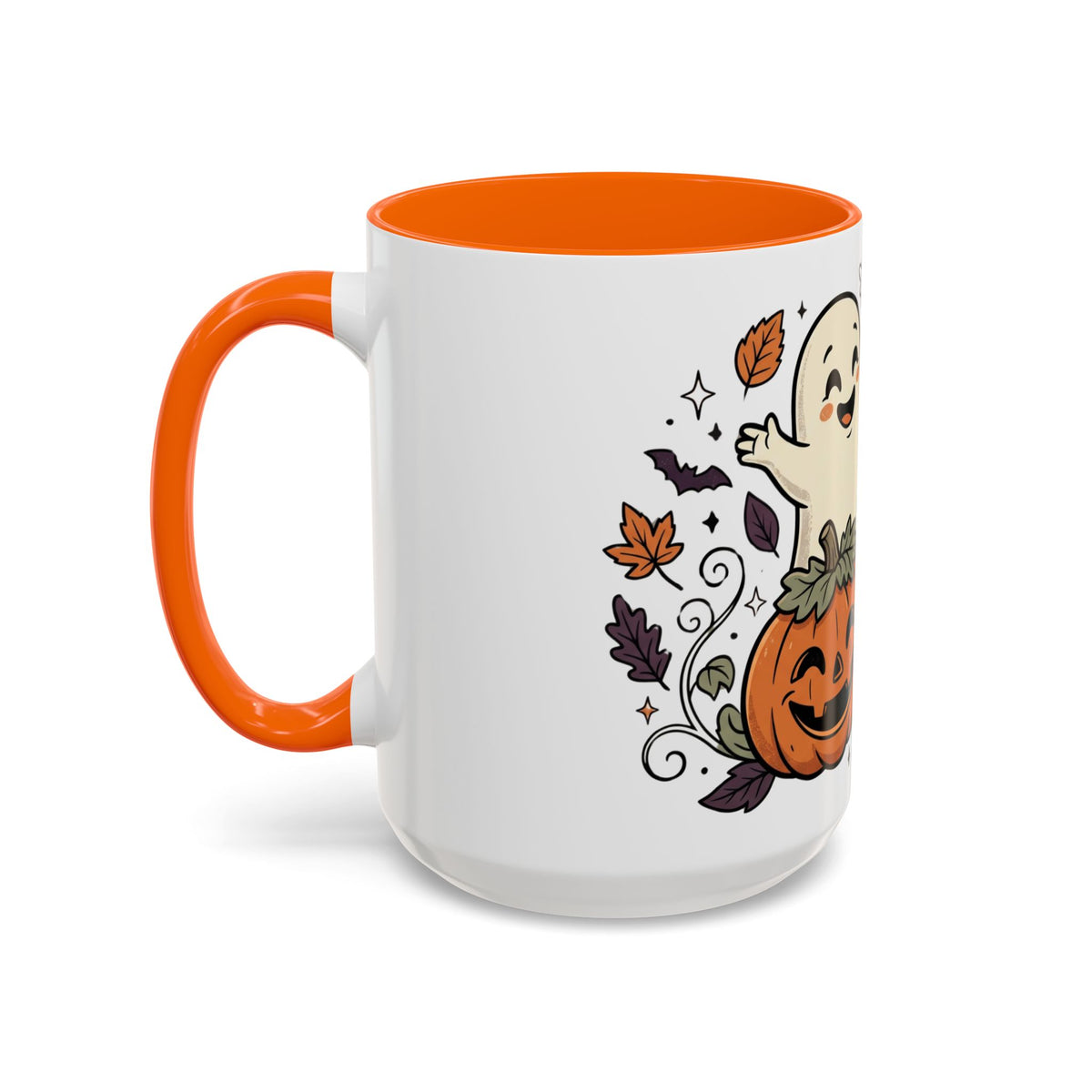 Halloween Ghosts & Pumpkins Coffee Mug — Cute Spooky Accent Mug (11/15oz)